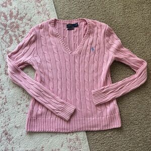 Ralph Lauren Cable Knit Sweater Pink